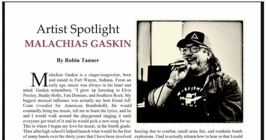 Cashbox Magazine, March 2023 — Artist Spotlight: Malachias Gaskin, by Robin Tanner